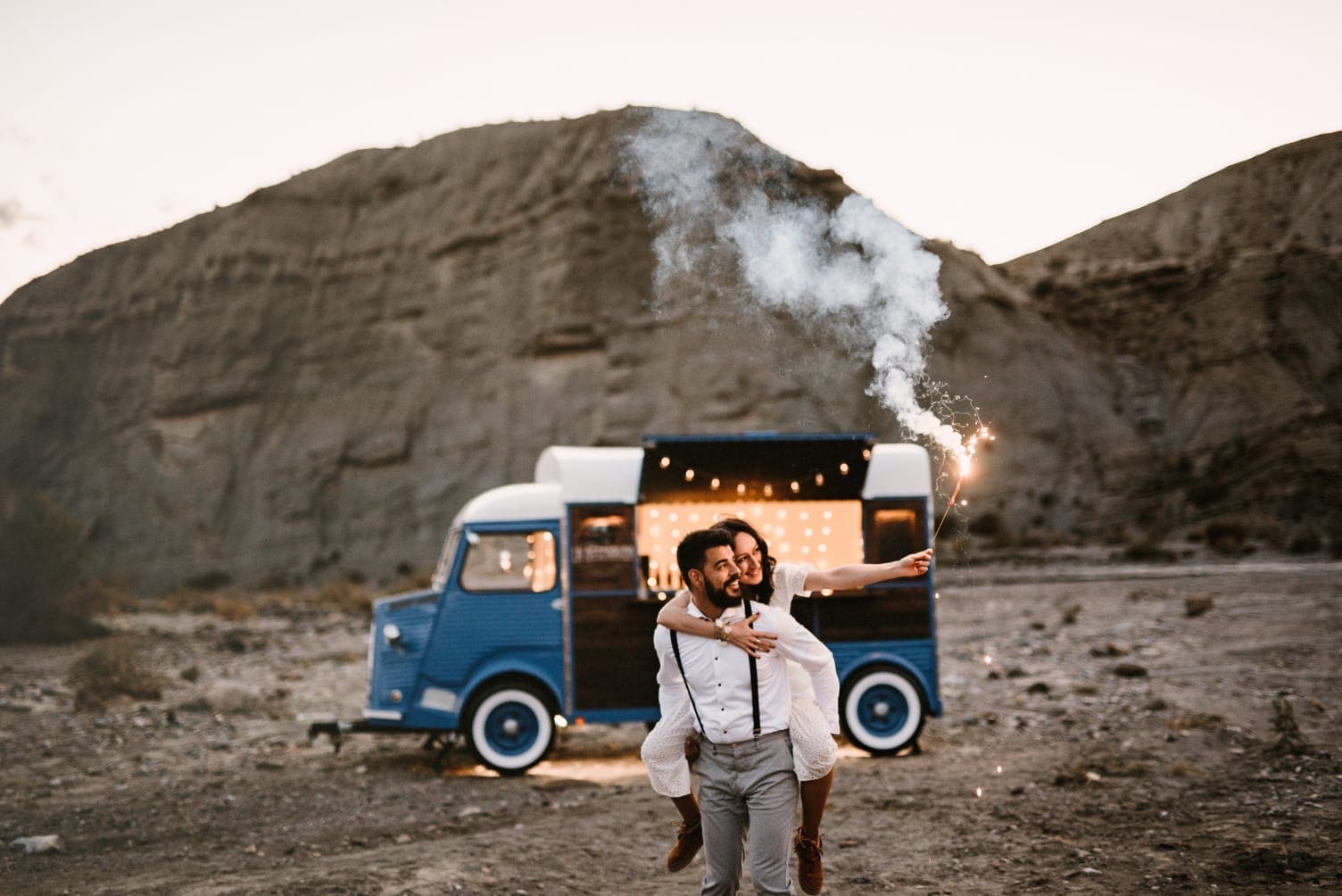 Truck apol de elemento decorativo foto boda